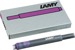 LAMY T10 Fountain Pen Ink Cartridges 5 Pack, Violet