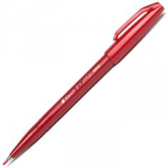 Pentel Sign Pen Brush Tip, червоний