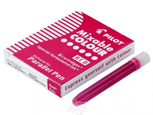 Cartridge Pilot Parallel Pen, 6 pcs., Red