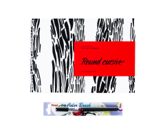 Комплект: «Прописи з браш-пену: Round cursive» + Pentel Color Brush