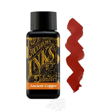 Чорнило Diamine Ink 30мл, червоні/помаранчеві відтінки, 30 ml, Ancient Copper