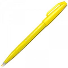 Pentel Sign Pen Brush Tip, жовтий