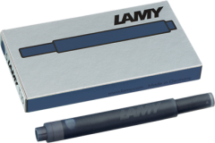 LAMY T10 Fountain Pen Ink Cartridges 5 Pack, Dark blue