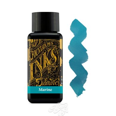 Чорнило Diamine Ink 30мл, сині/блакитні відтінки, 30 ml, Marine